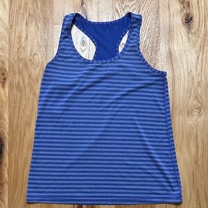 Purple Striped Athletic Tank Top